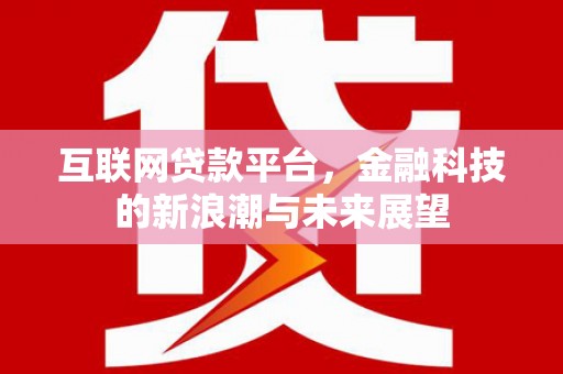 长泰互联网贷款平台，金融科技的新浪潮与未来展望